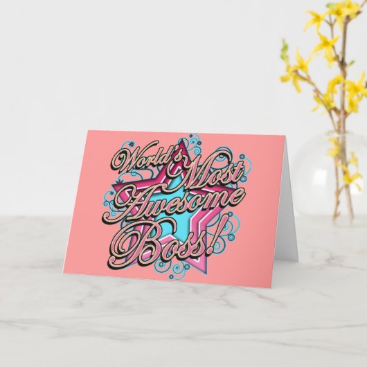 世界の最も素晴らしいボス カード (黄色い花)