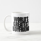 世界の最も素晴らしいボーイフレンドのマグ コーヒーマグカップ (左)