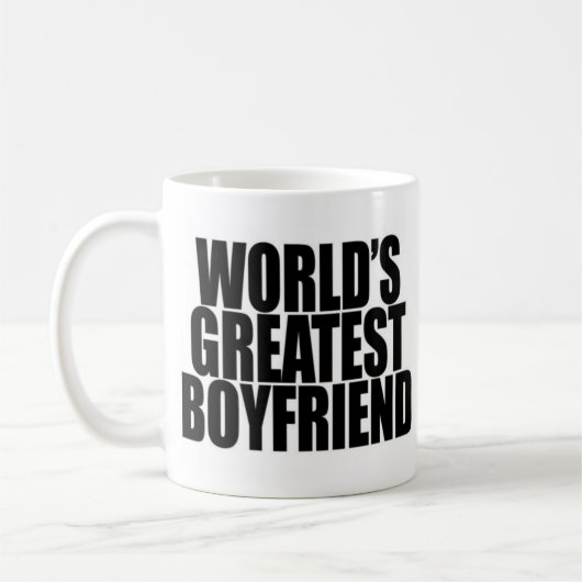 世界の最も素晴らしいボーイフレンドのマグ コーヒーマグカップ (左)