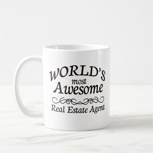 世界の最も素晴らしい不動産業者 コーヒーマグカップ (左)