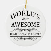 世界の最も素晴らしい不動産業者 セラミックオーナメント (正面)