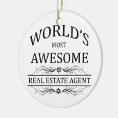 世界の最も素晴らしい不動産業者 セラミックオーナメント (左)