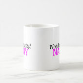 世界の最も素晴らしい乳母のピンクの黒 コーヒーマグカップ (中央)