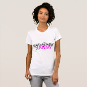 世界の最も素晴らしい乳母のピンクの黒 Tシャツ (正面フル)