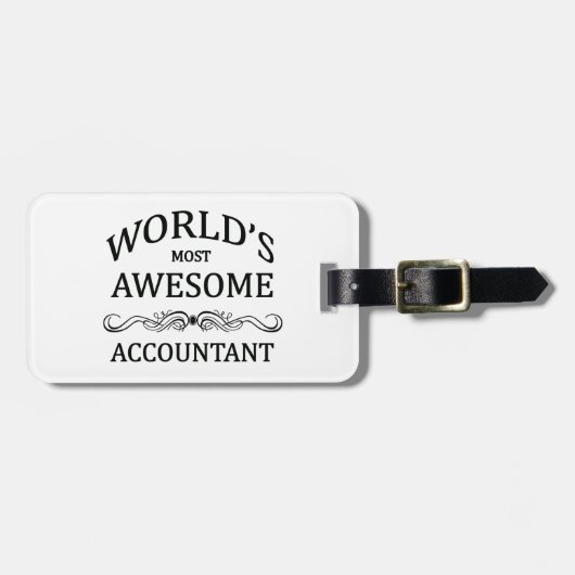 世界の最も素晴らしい会計士 ラゲッジタグ (正面横)
