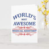 世界の最も素晴らしい医療助手 カード (黄色い花)