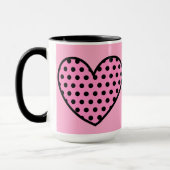 世界の最も素晴らしい叔母さん水玉模様のハートV01 マグカップ (左)