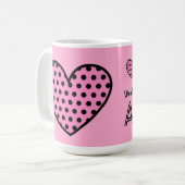 世界の最も素晴らしい叔母さん水玉模様のハートV01 マグカップ (正面左)