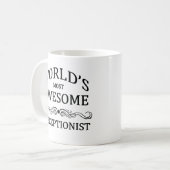 世界の最も素晴らしい受付係 コーヒーマグカップ (正面左)