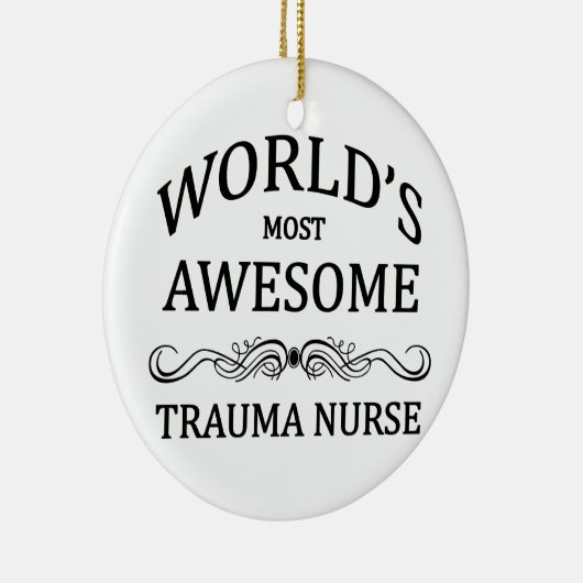 世界の最も素晴らしい外傷のナース セラミックオーナメント (右)
