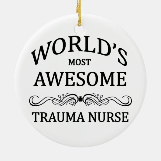 世界の最も素晴らしい外傷のナース セラミックオーナメント (裏面)
