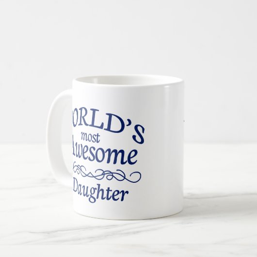 世界の最も素晴らしい娘 コーヒーマグカップ (正面左)