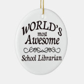 世界の最も素晴らしい学校司書 セラミックオーナメント (右)