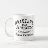 世界の最も素晴らしい学校長 コーヒーマグカップ (左)