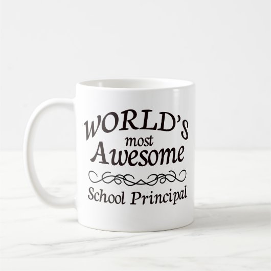 世界の最も素晴らしい学校長 コーヒーマグカップ (左)