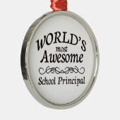 世界の最も素晴らしい学校長 メタルオーナメント (右)