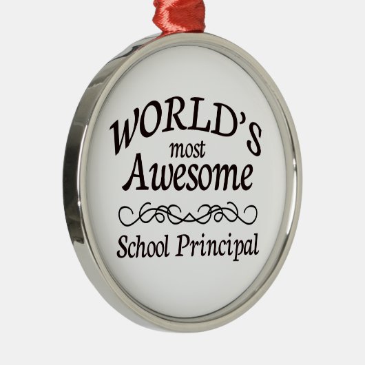 世界の最も素晴らしい学校長 メタルオーナメント (右)