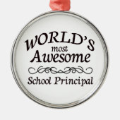 世界の最も素晴らしい学校長 メタルオーナメント (正面)