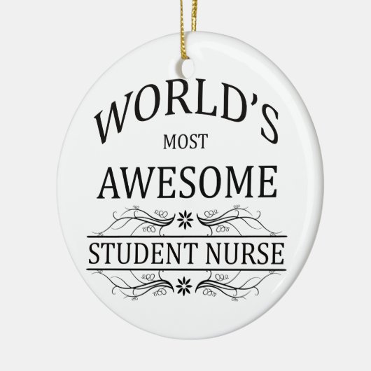 世界の最も素晴らしい学生ナース セラミックオーナメント (左)