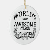 世界の最も素晴らしい孫娘 セラミックオーナメント (右)