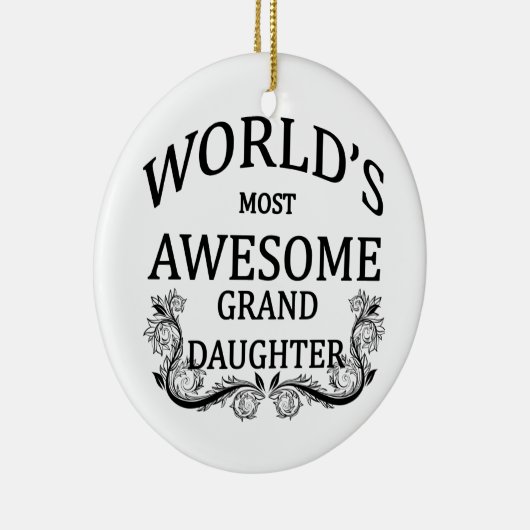 世界の最も素晴らしい孫娘 セラミックオーナメント (右)