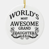 世界の最も素晴らしい孫娘 セラミックオーナメント (正面)