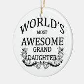 世界の最も素晴らしい孫娘 セラミックオーナメント (左)