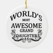 世界の最も素晴らしい孫娘 セラミックオーナメント (裏面)