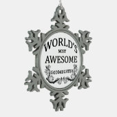 世界の最も素晴らしい教女 スノーフレークピューターオーナメント (左)