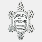 世界の最も素晴らしい教女 スノーフレークピューターオーナメント (右)