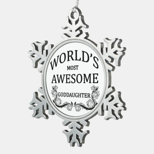 世界の最も素晴らしい教女 スノーフレークピューターオーナメント (右)