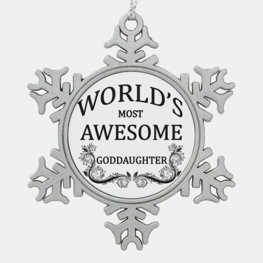 世界の最も素晴らしい教女 スノーフレークピューターオーナメント (正面)