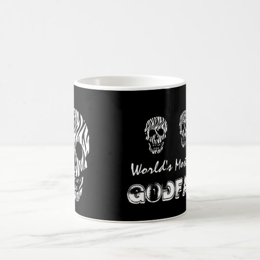 世界の最も素晴らしい教父のシマウマのスカルV16 コーヒーマグカップ (中央)