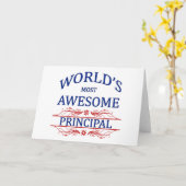 世界の最も素晴らしい校長 カード (黄色い花)