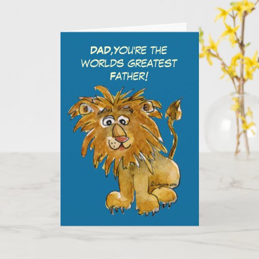 世界の最も素晴らしい父の日カード カード (黄色い花)