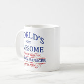 世界の最も素晴らしい特性マネージャー コーヒーマグカップ (正面左)