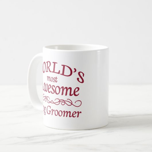 世界の最も素晴らしい犬のトリマー コーヒーマグカップ (正面左)