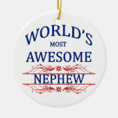 世界の最も素晴らしい甥 セラミックオーナメント (正面)