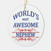 世界の最も素晴らしい甥 セラミックオーナメント (左)