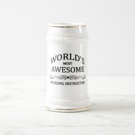 世界の最も素晴らしい看護のインストラクター ビールジョッキ