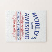 世界の最も素晴らしい看護のスーパーバイザー ジグソーパズル (横)