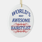 世界の最も素晴らしい美容師 セラミックオーナメント (右)