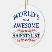 世界の最も素晴らしい美容師 セラミックオーナメント (左)