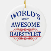 世界の最も素晴らしい美容師 セラミックオーナメント (裏面)