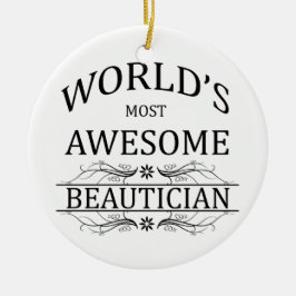世界の最も素晴らしい美容師 セラミックオーナメント