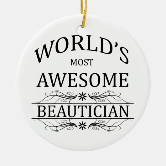 世界の最も素晴らしい美容師 セラミックオーナメント (正面)