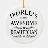 世界の最も素晴らしい美容師 セラミックオーナメント (裏面)