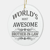 世界の最も素晴らしい義理の兄弟 セラミックオーナメント (左)