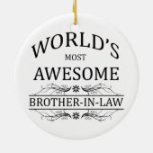 世界の最も素晴らしい義理の兄弟 セラミックオーナメント (裏面)