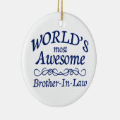 世界の最も素晴らしい義理の兄弟 セラミックオーナメント (右)